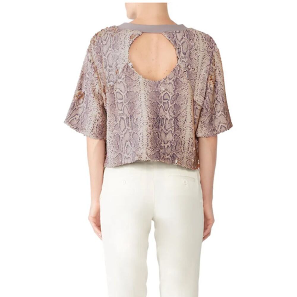 Ramy Brook Alexi Python Sequin Top S - Picture 2 of 11